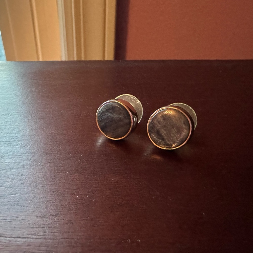 Charles Albert .925 sterling silver stamped kyanite post earrings.